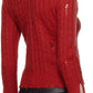 Red 'The Shrunken Cashmere Cable' Cardigan