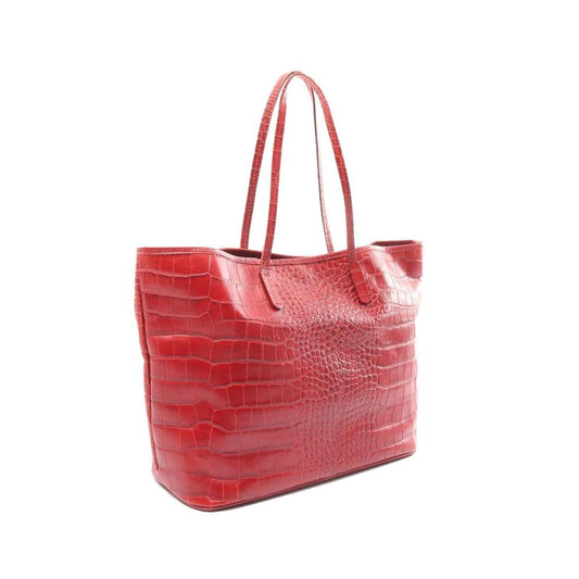 Handbag Tote Bag Leather Croc Embossed