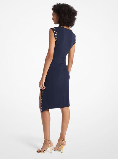 Astor Stud Matte Jersey Dress