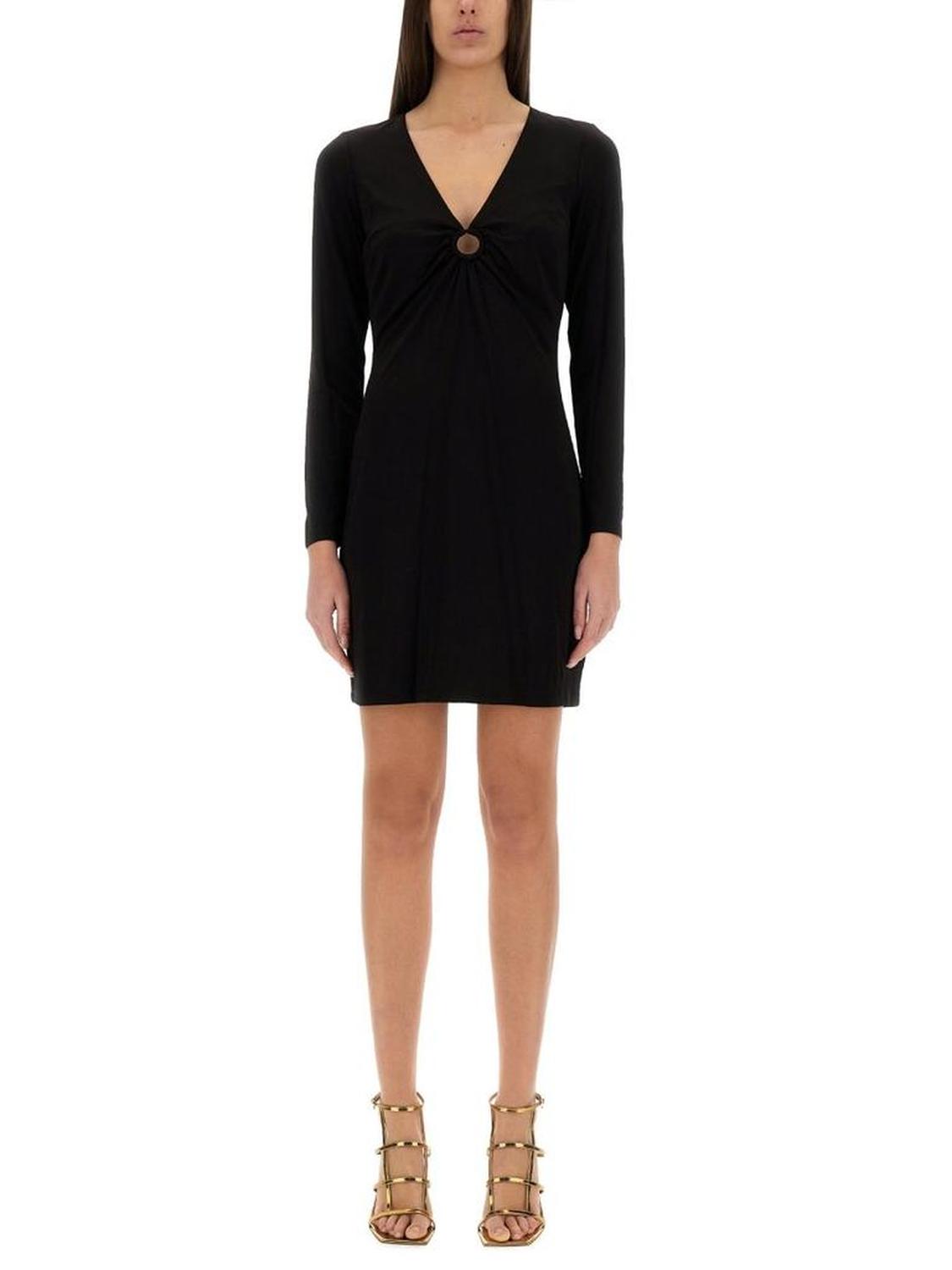 Michael Michael Kors Stretched Matte Jersey Keyhole Dress