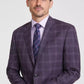 Men's Classic-Fit Burgundy Plaid Sport Coat