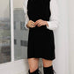 Layered Mini Dress In Black