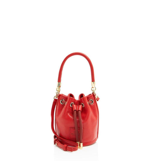 Grained Calfskin The Bucket Drawstring Mini Shoulder Bag