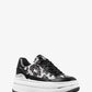 Hayes Leopard Logo and Leather Platform Sneaker