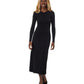 Long Sleeve Chiffon Ruch Midi Dress