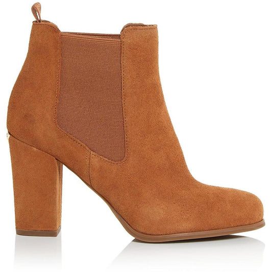 Lottie Bootie Womens Suede Almond Toe Ankle Boots