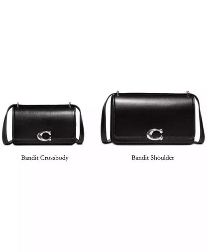 Luxe Refined Calf Leather Bandit Shoulder Bag