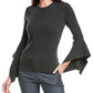 Flare Sleeve Wool-Blend Sweater