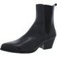 Womens Leather Pointed Toe Ankle Boots