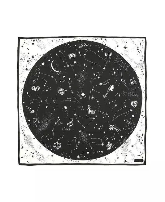 Women's Zodiac Constellations Silk Square Scarf