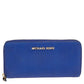 Michael Kors Blue Leather Bedford Continental Wallet..