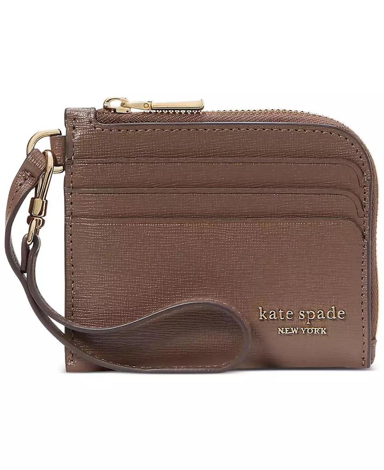 Devin Saffiano Leather Coin Card Case Wristlet