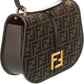 FENDI Cmon Medium FF Jacquard & Leather Shoulder Bag