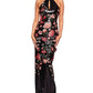 Marchesa Notte Halter Neck Printed Dress