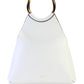 Michael Kors Collection Ursula  Womens Leather Gold Tone Magnet Shoulder Handbag White