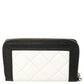 Michael Kors White/black Quilted Leather Wristlet Wallet