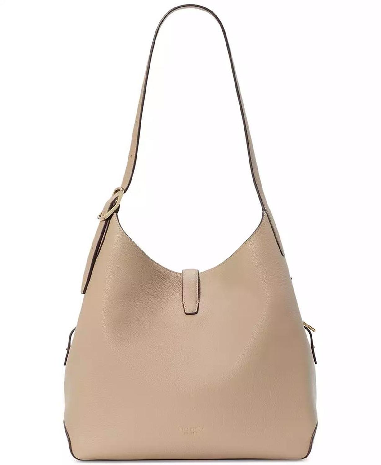 Deco Pebbled Leather Shoulder Bag