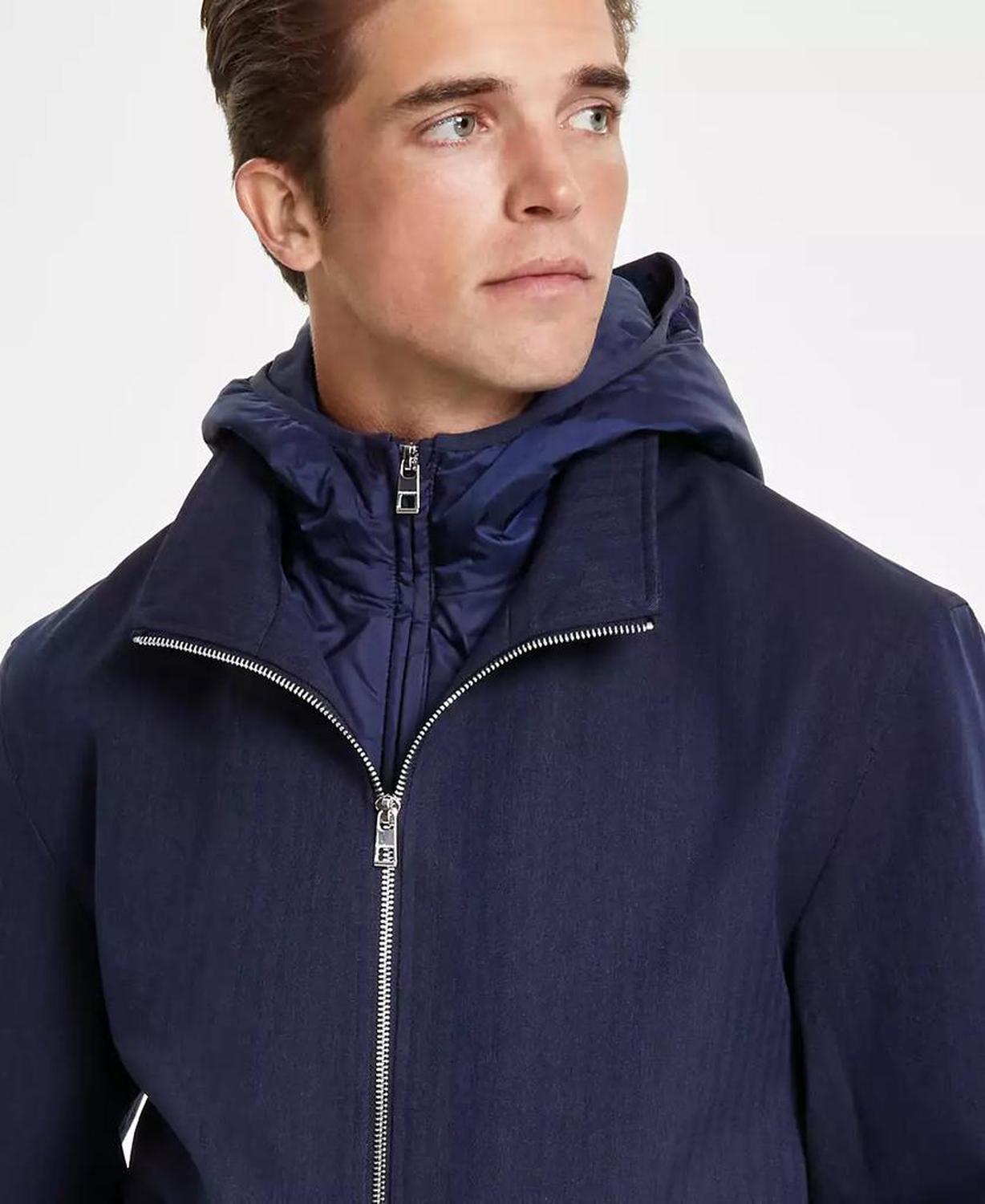 Men's Mixed-Media Full Zip Jacket