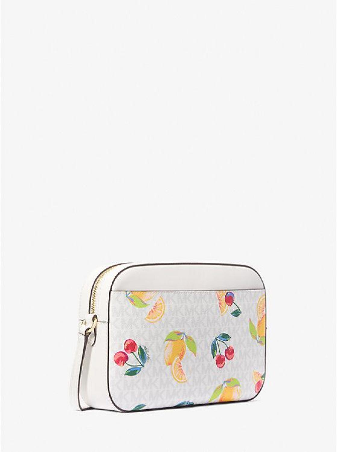 Jet Set Large Fruit Print Logo Crossbody Bag