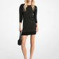 Grommet-Embellished Wool Dress