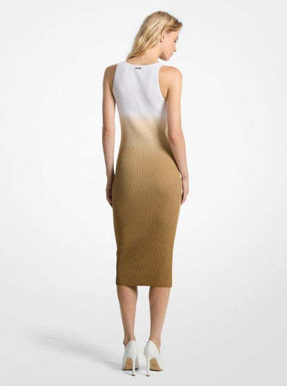 Ombré Ribbed Stretch Viscose Dress