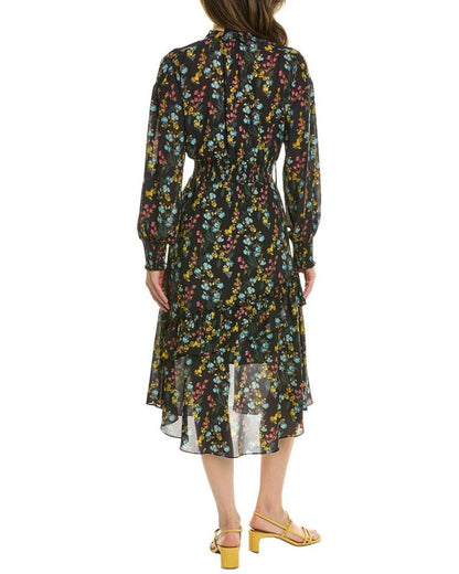 Marchesa Notte Floral Midi Dress