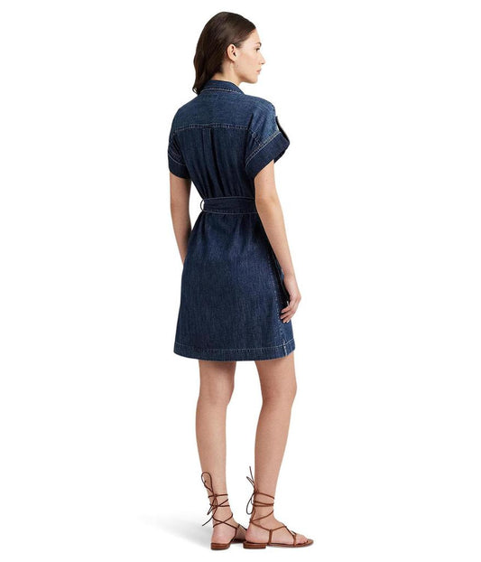 Belted Denim Shirtdress