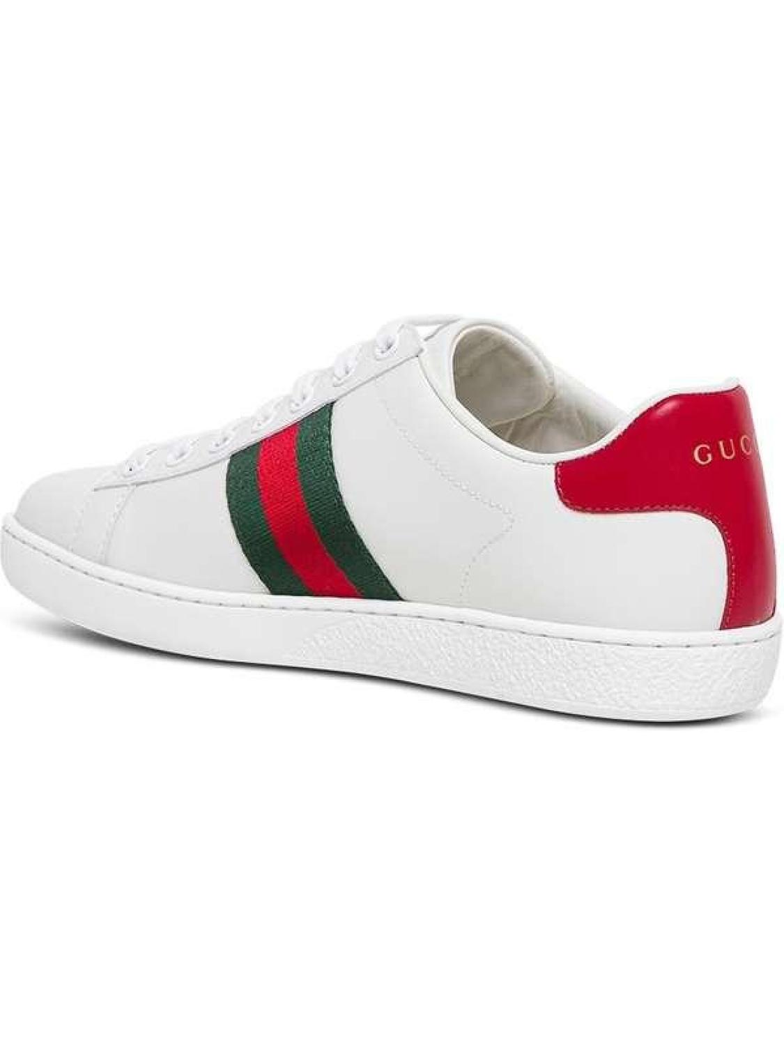 Gucci Ace Cat Leather Sneakers