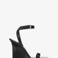 Claudia Crocodile Embossed Leather Wedge Sandal