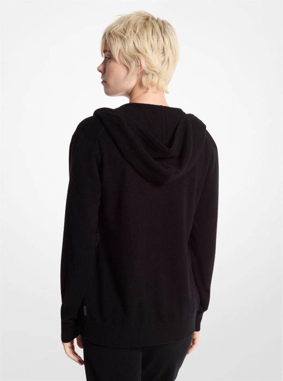 Wool and Cashmere Blend Zip-Up Hoodie