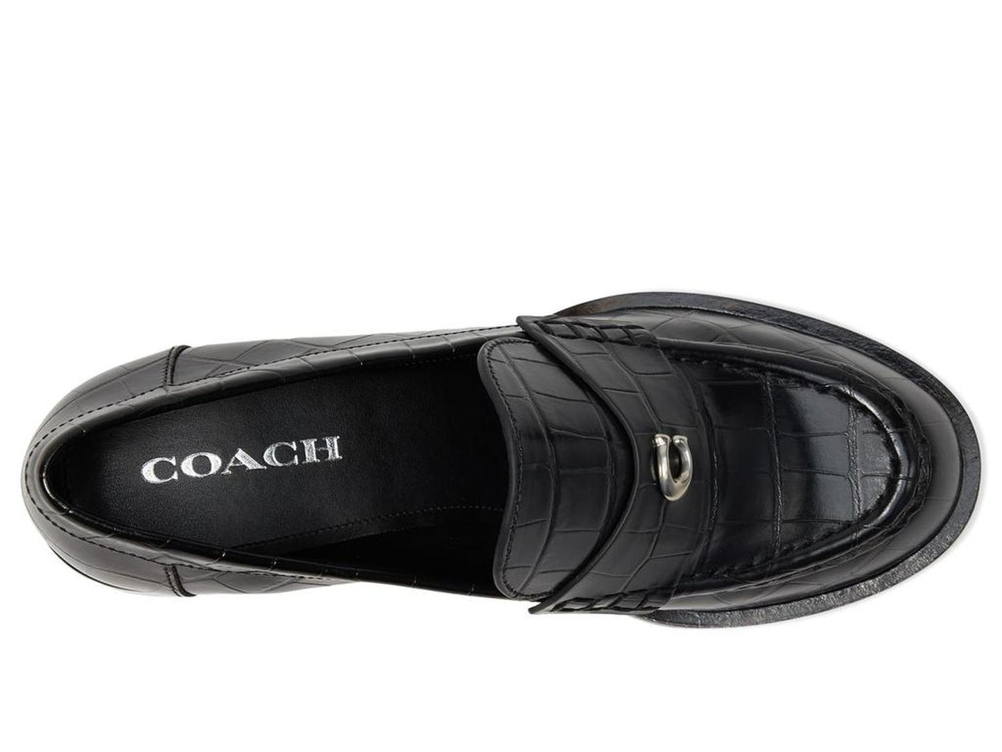 Natalie Embossed Croc Loafers