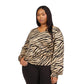 Plus Size Tiger Smock Top