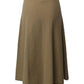 Max Mara Midi Skirt in Camel Lana Vergine