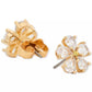 Bursting Blooms Gold-Tone Crystal Stud Earrings