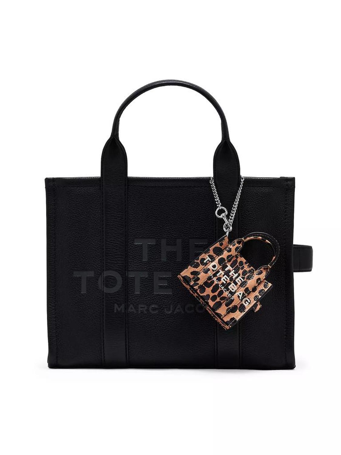 The Nano Cheetah Leather Tote Charm