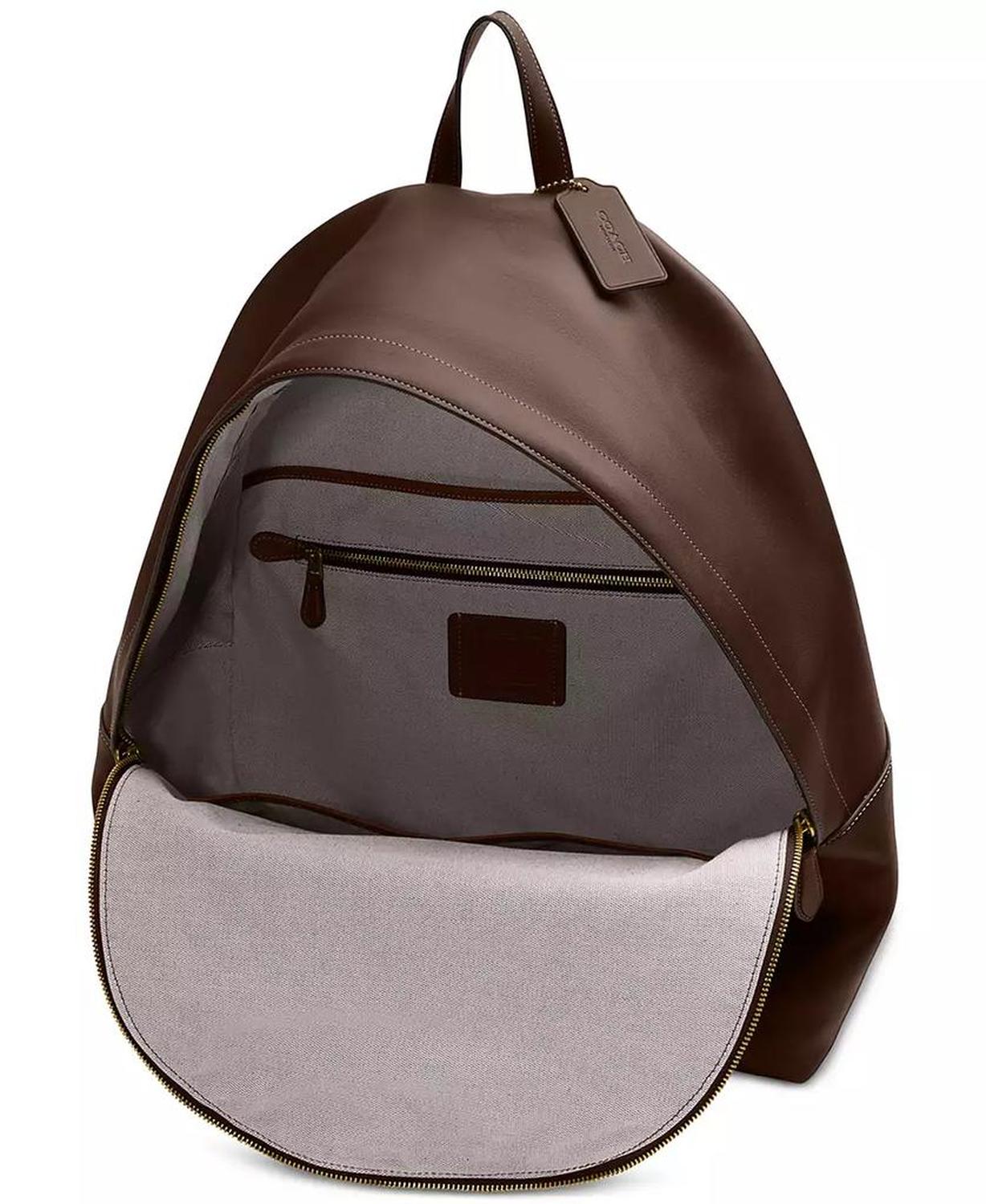 Leather Kisslock Large Frame Backpack