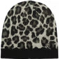 Women's Brushed Three Color Leopard Beanie