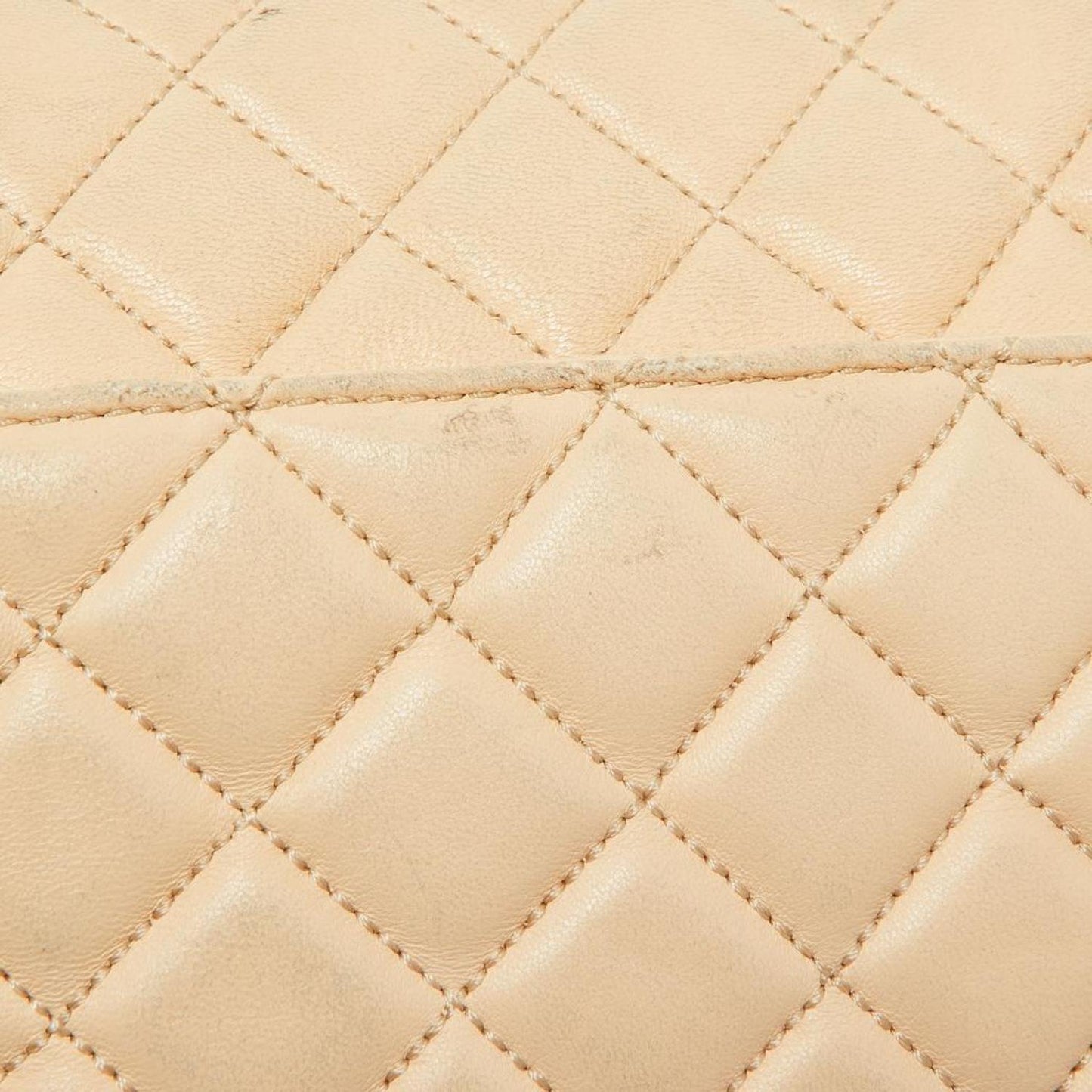 Michael Michael Kors Beige Quilted Leather Sloan Studded Chain Shoulder Bag