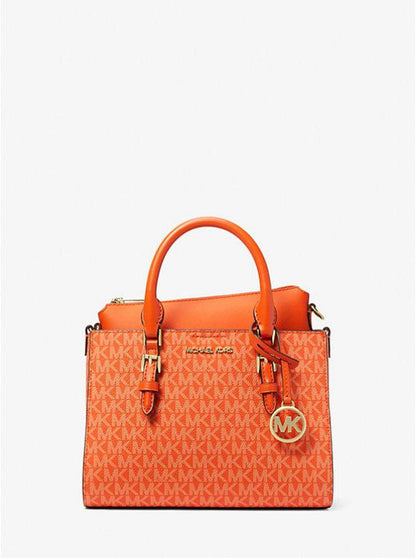 Charlotte Small 2-in-1 Signature Logo Satchel