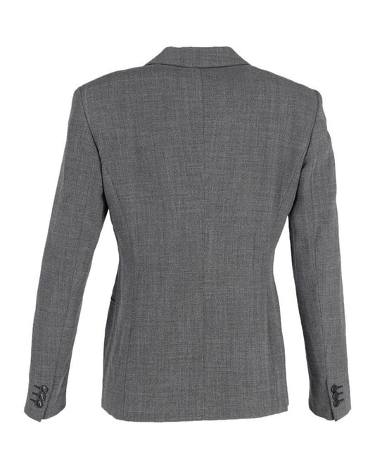 Max Mara Single Breasted Blazer in Grey Cotton