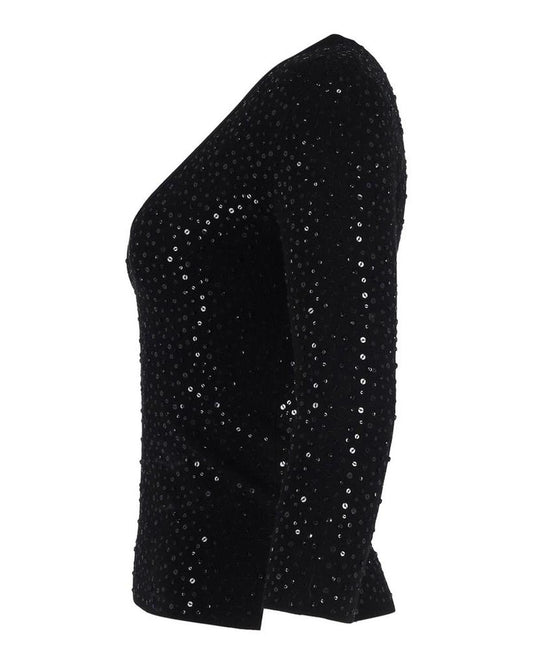 Michael Kors Collection Sequined Jumper in Black Viscose