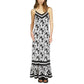 Women's Printed Ruffle-Hem Maxi Dress