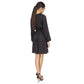 Women's Snakeskin-Print Plisse Long-Sleeve Dress