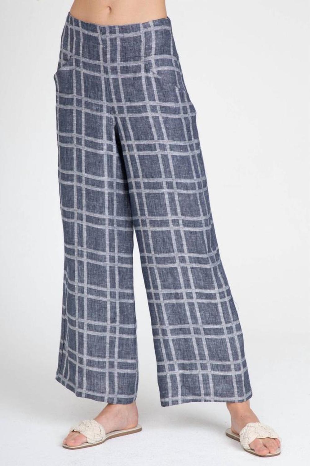 Hepburn Pant In Indigo Plaid