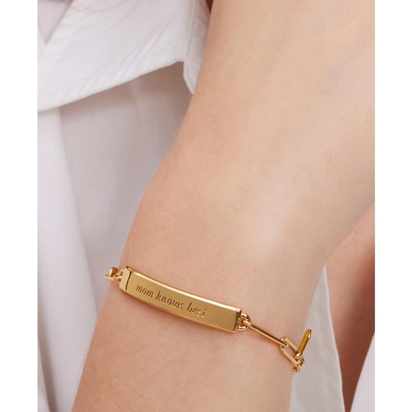 Gold-Tone Mom Knows Best ID Bracelet