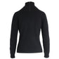 Michael Kors Turtleneck Cut-Out Top in Black Cashmere