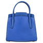 Michael Kors Large Bancroft Pebbled Hand Bag in Blue Calfskin Leather