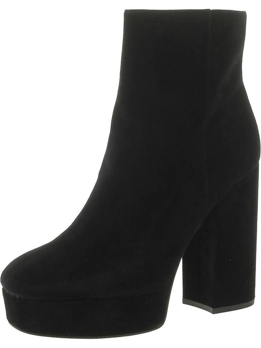 Iona Womens Suede Block Heel Ankle Boots