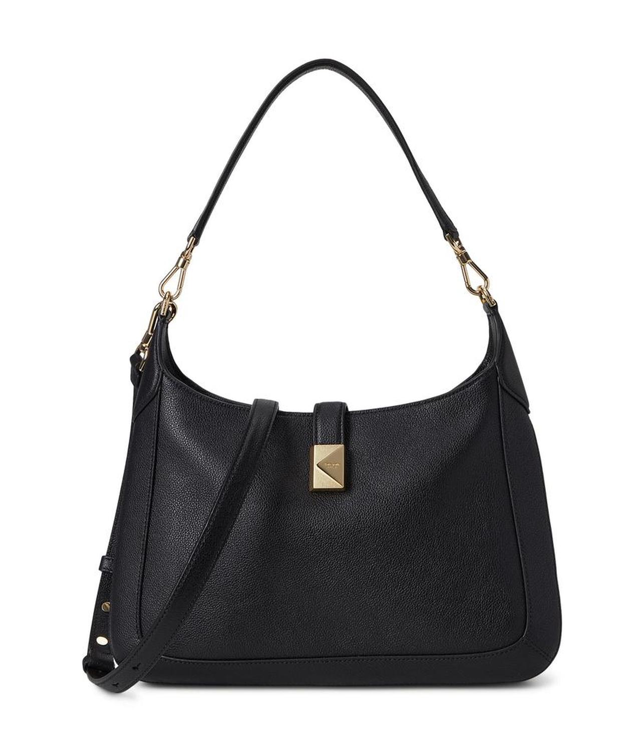 Deco Pebbled Leather Hobo