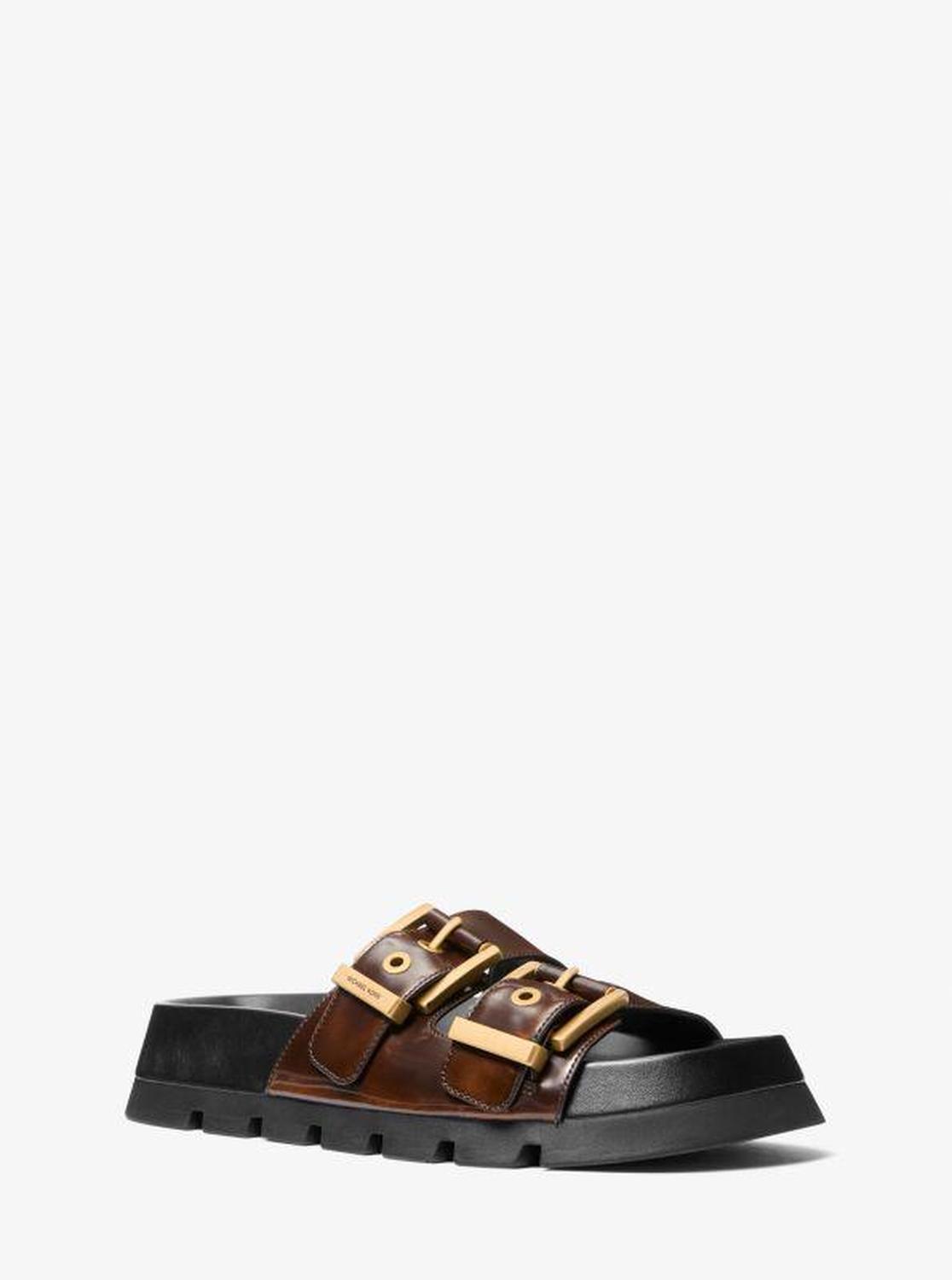 Colby Burnished Leather Flat Sandal